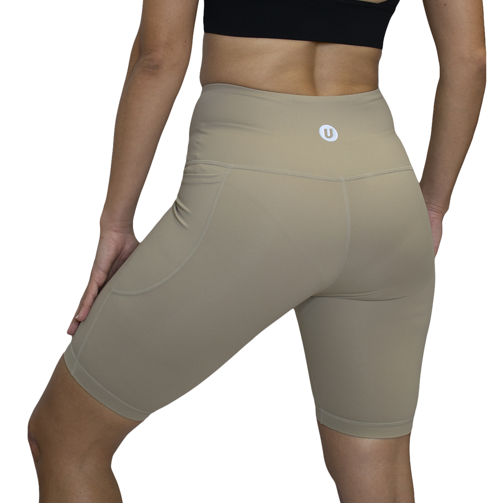 LICRA CORTA UBX FITNESS 2024 BEIGE