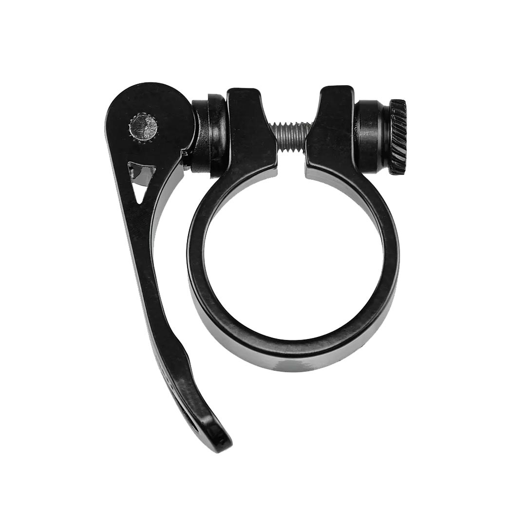 SET SPZ ALLOY STC 34.9MM SEATPOST CLAMP, QUICK-RELEASE COLLAR GRY/BLK