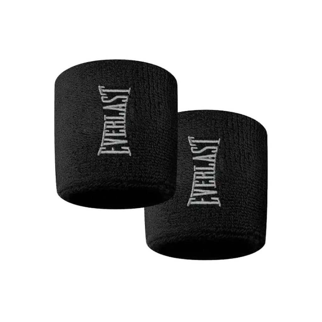 MUÑEQUERA EVERLAST 4" TELA TERRY TRAINNING BLACK