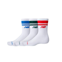 MEDIAS NEW BALANCE EVERYDAY STRIPE MIDCALF 3 PACK TRAINNING WHITE