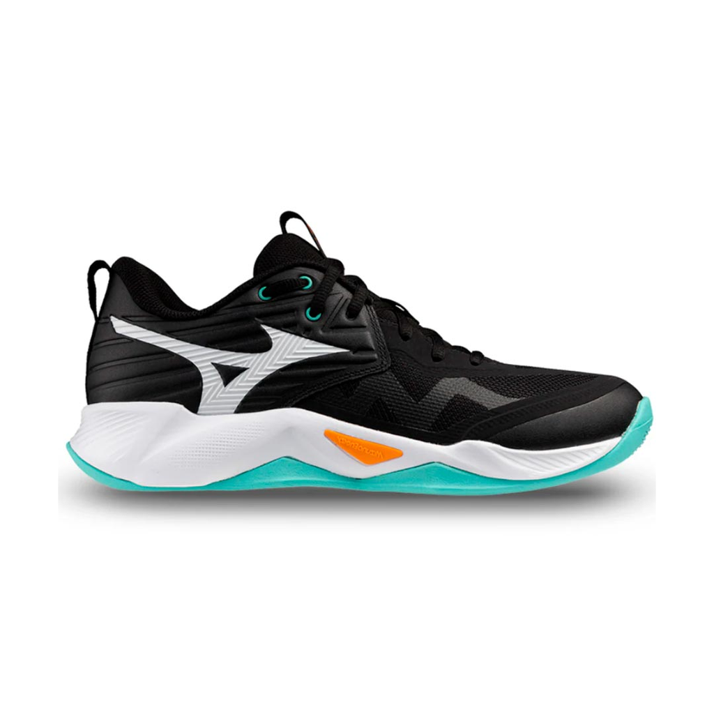 ZAPATO MIZUNO PRO WAVE MOMENTUM VOLEIBOL BLACK/WHITE/TURQUESA