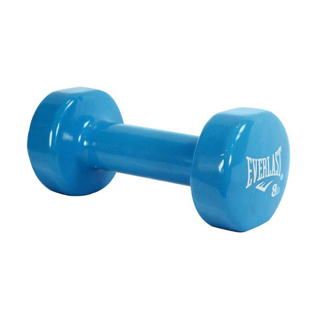 MANCUERNA EVERLAST VINYL 8 LB REV GYM BLUE