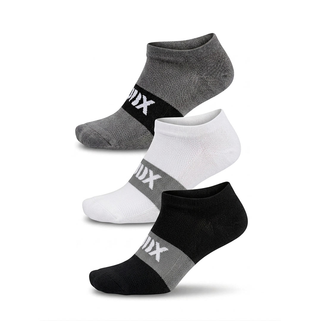 MEDIA UBX CYCLING INVISIBLE 3PACK NEGRO/BLANCO/GRIS