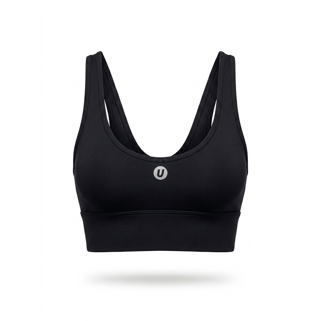TOP UBX FITNESS SCOOP NECK NEGRO