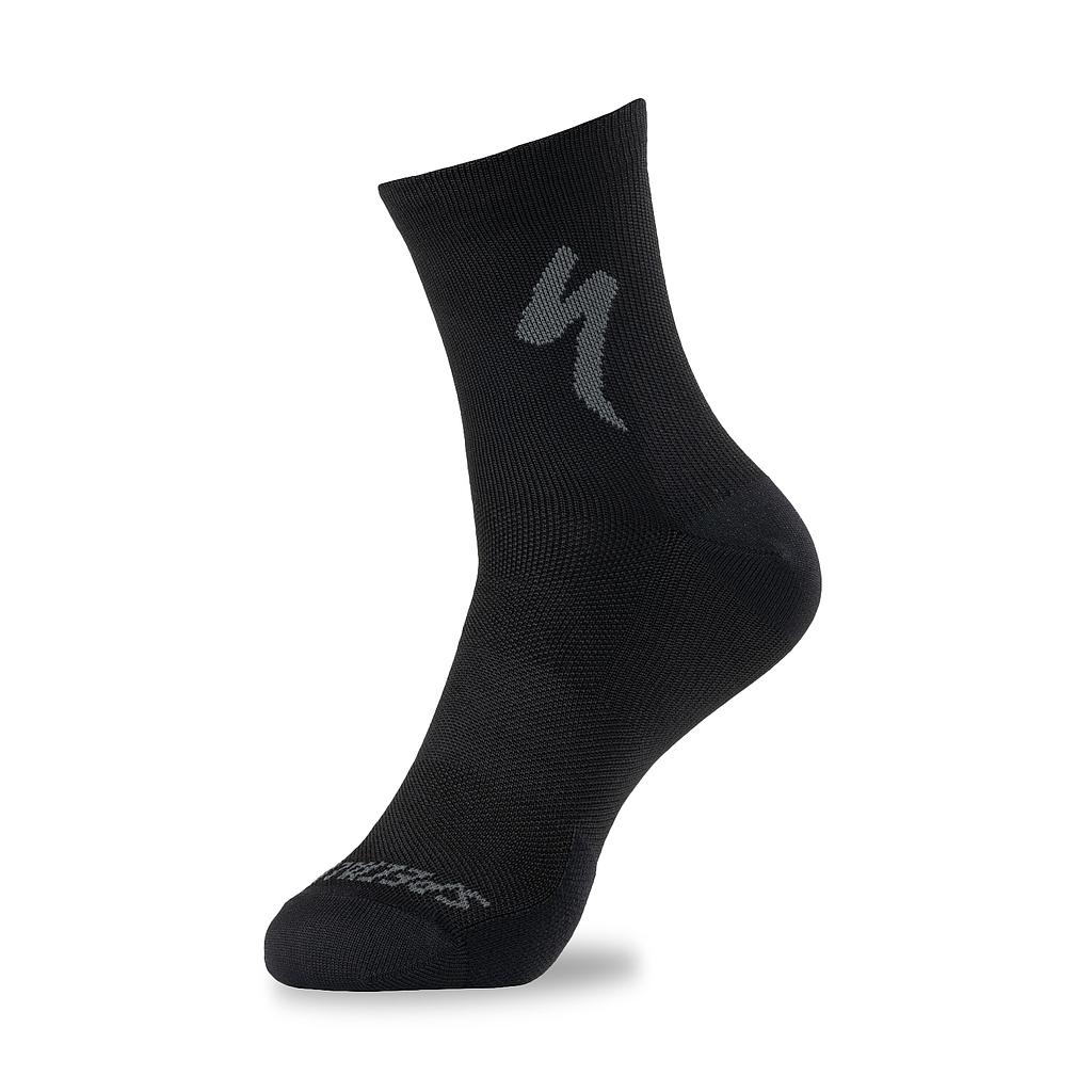 MEDIAS SPZ SOFT AIR MID LOGO SOCK BLACK