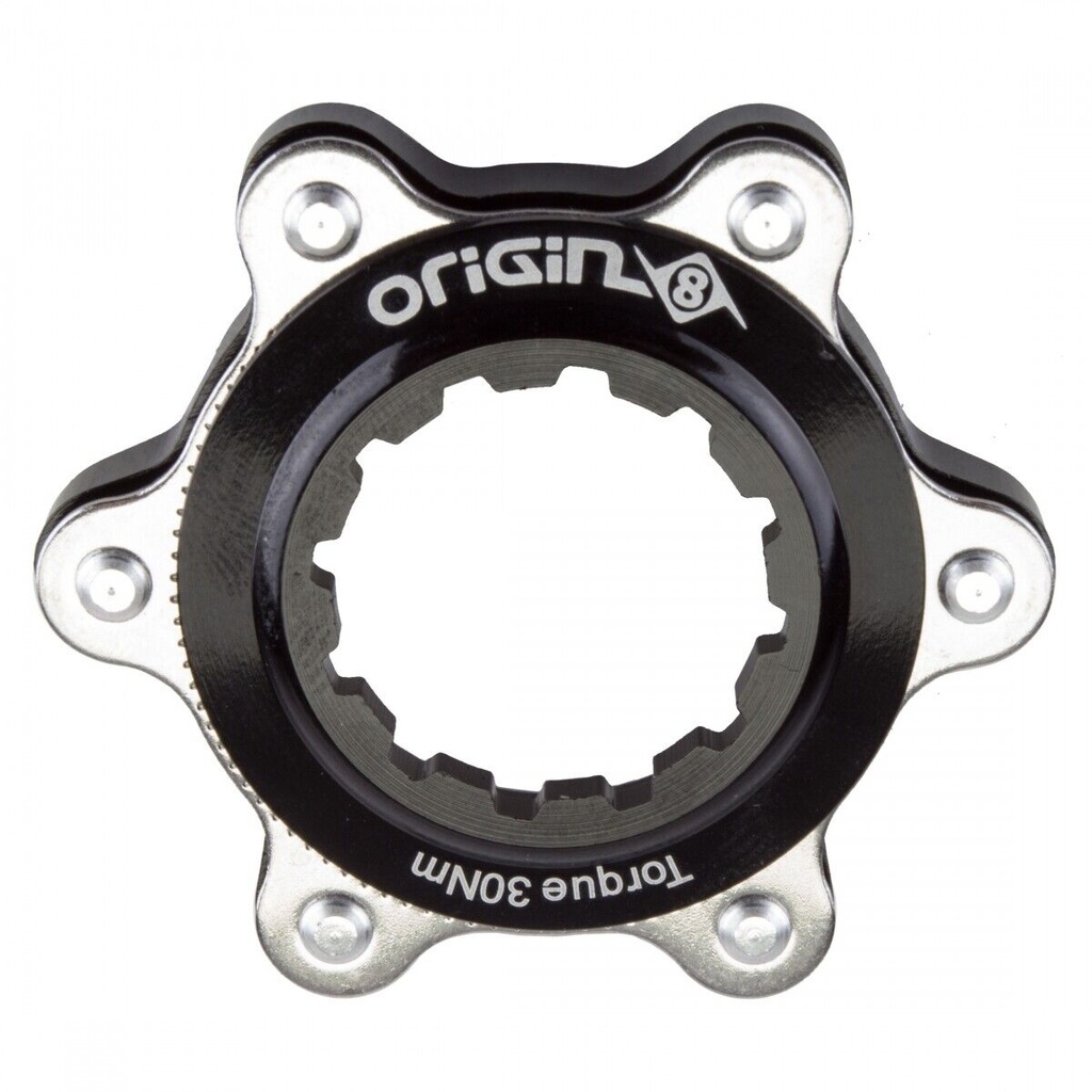 ADAPADOR ORIGIN8 BRAKE PART DISC ADAPTER 6H/CTR LOCK BK f/QR BULK BLACK