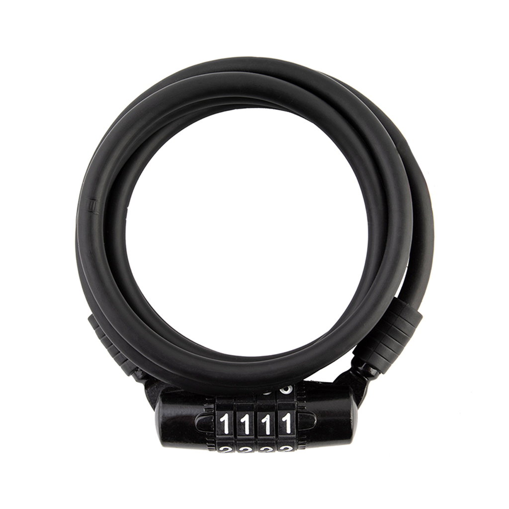 CABLE SUNLITE BIKE LEASH COMBO 6mx3.6 f M-BLK BLACK