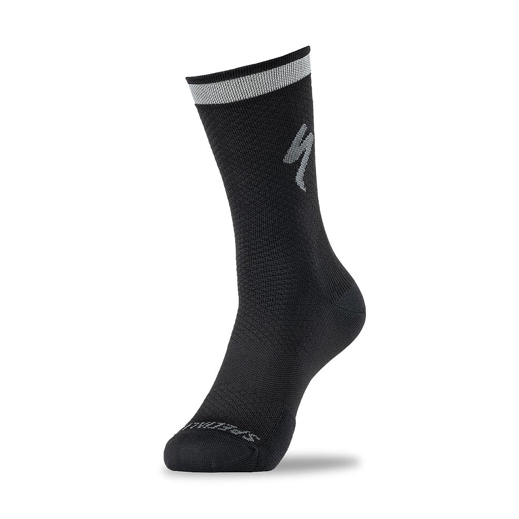 MEDIAS SPZ SOFT AIR REFLECTIVE TALL SOCK BLACK