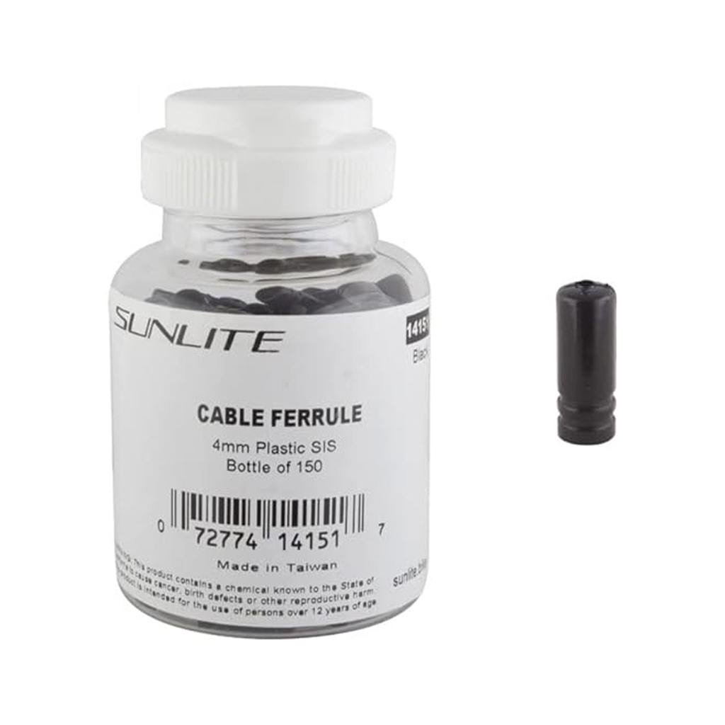 TOPE DE CABLE SUNLITE 4MM ALUMINIO BLACK / WHITE