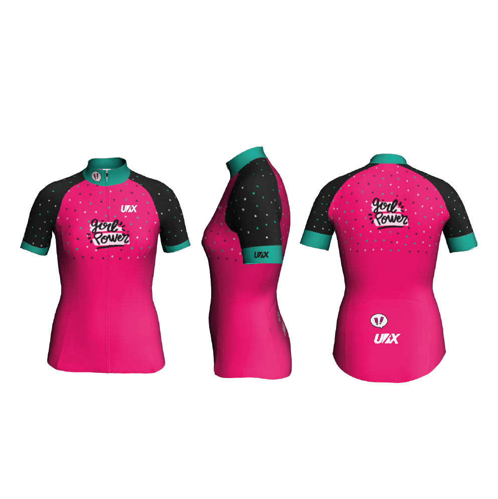 MAILLOT UBX CYCLING GIRL POWER 2020 BLK/PNK