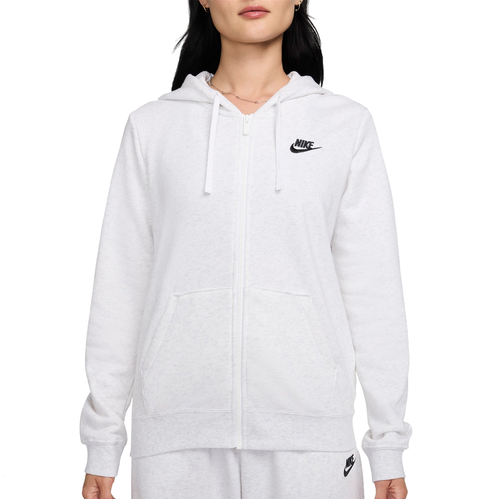 SUETER NIKE W NSW CLUB FLC FZ HOODIE STD TRAINNING WHITE