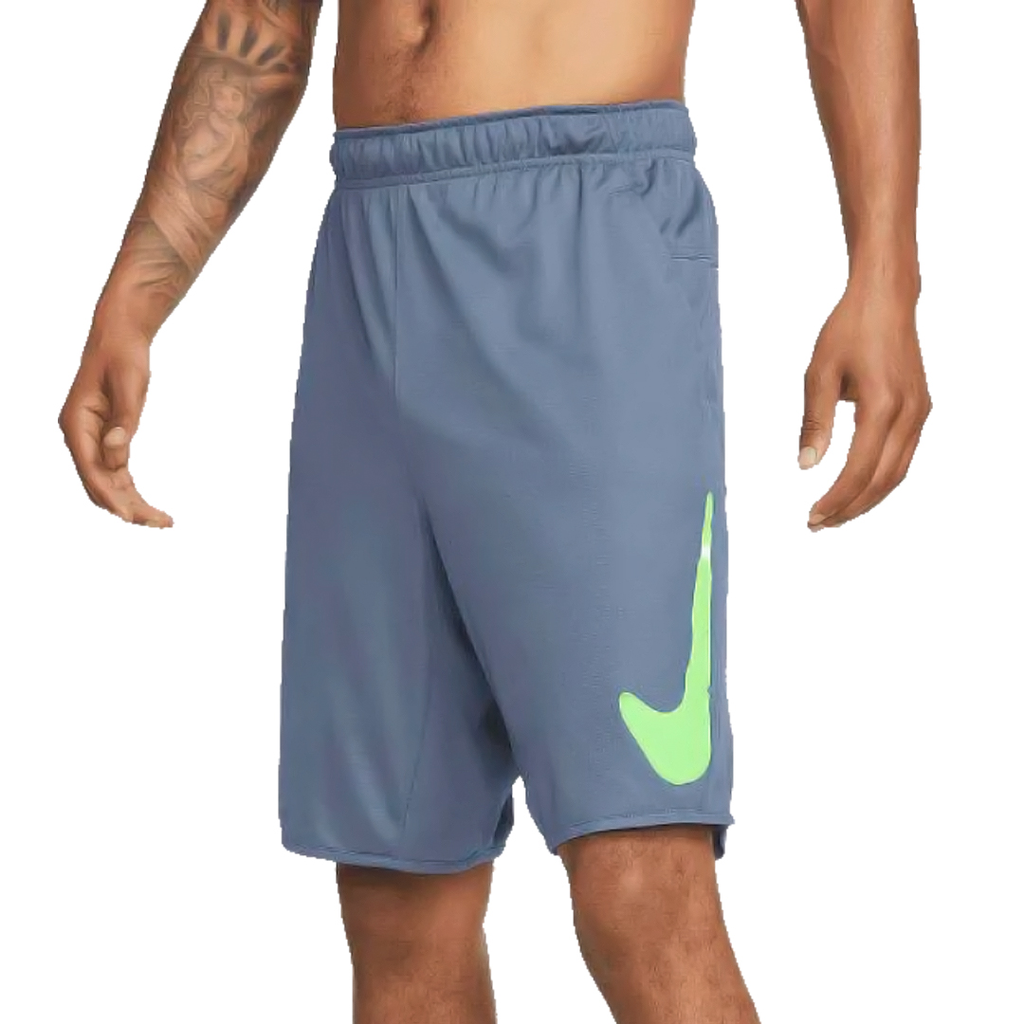 SHORT NIKE M NK DF S72 TOTALITY KNIT 9UL TRAINNING LIME/BLUE