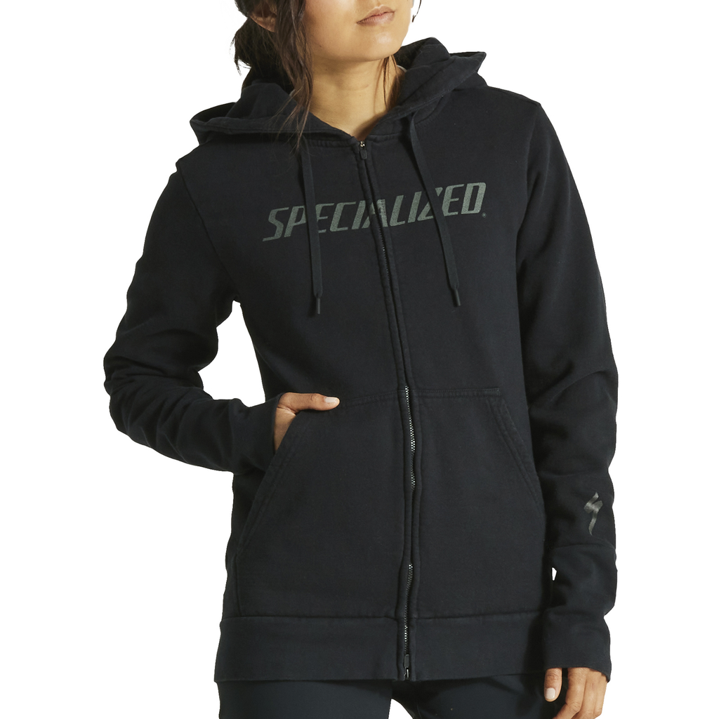 HODDIE SPZ LEGACY WORDMARK ZIP-UP HOODIE BLK