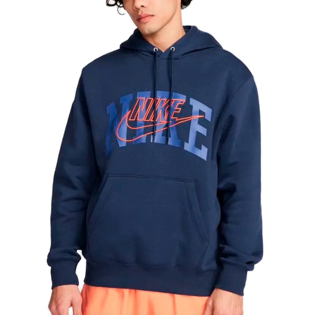 SUETER NIKE M NK CLUB BB PO HDY ARCH GX TRAINNING NAVY/ORANGE