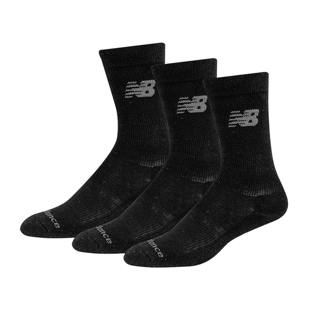 MEDIAS NEW BALANCE CUSHIONED CREW PERFORMANCE COTTON RUNNING BLACK