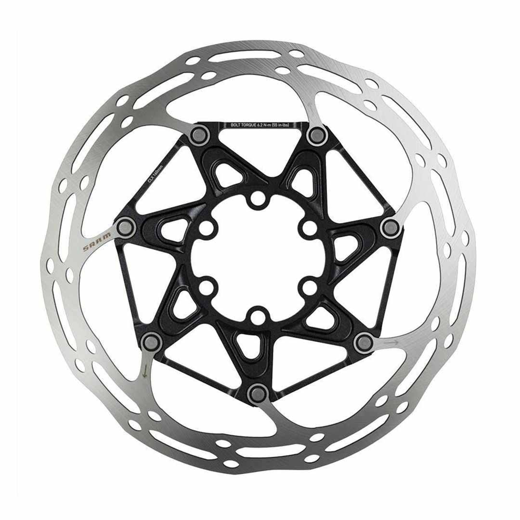 ROTOR CENTERLINE 2 PIECE 180MM BLACK (INCLUDES TIROTOR BOLTS) ROUNDED