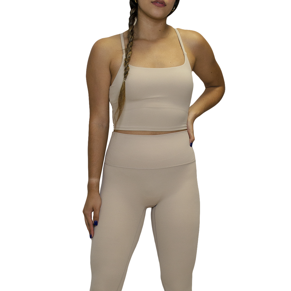 SET UBX FITNESS 2024 LEGGING-BRA BEIGE