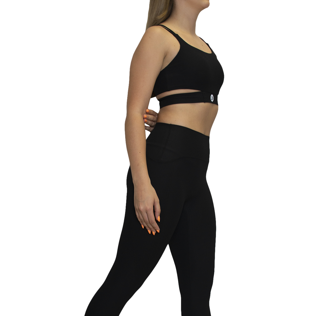 SET UBX FITNESS 2024 LEGGING-BRA LY-008 BLACK