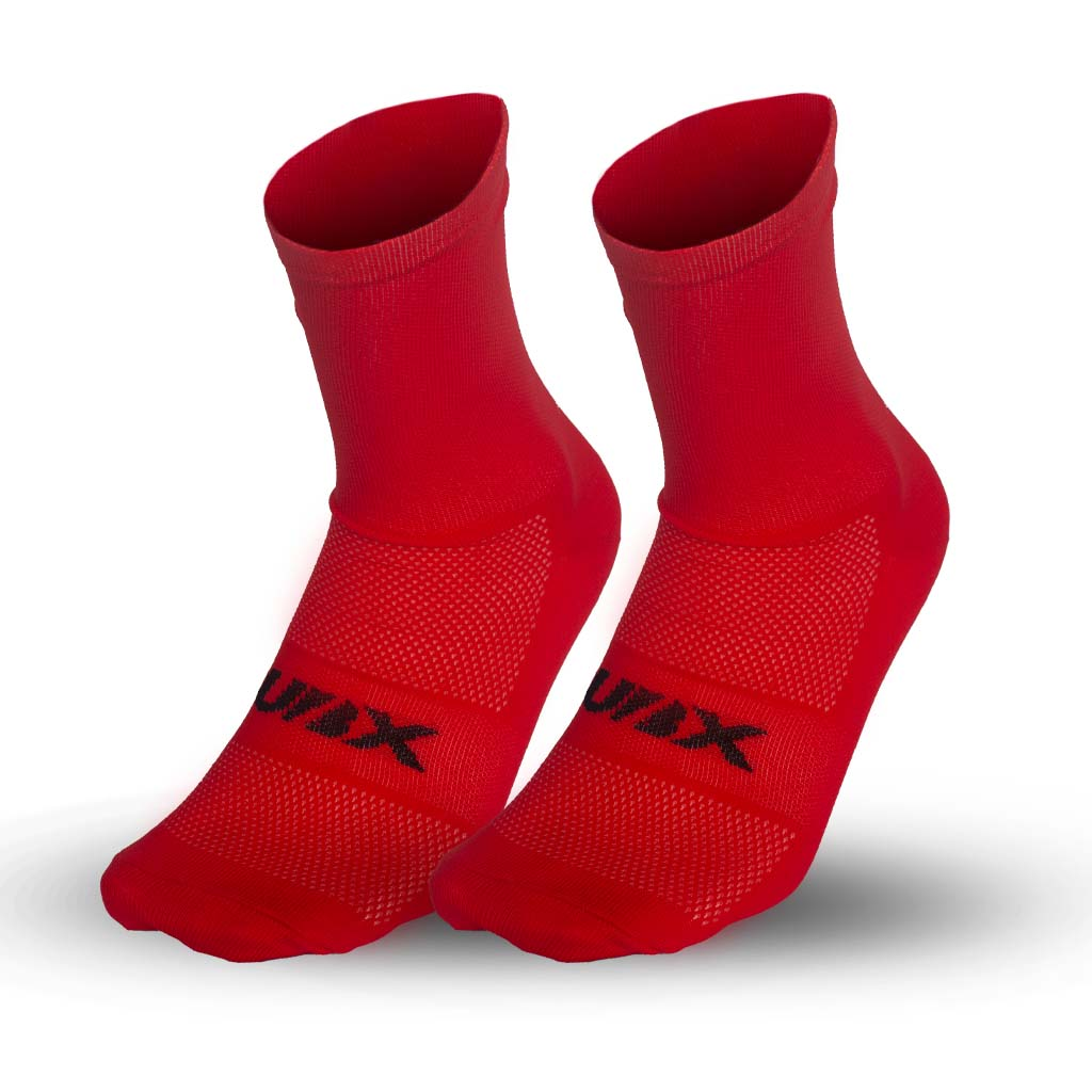 MEDIAS UBX CYCLING SOLIDO ROJO