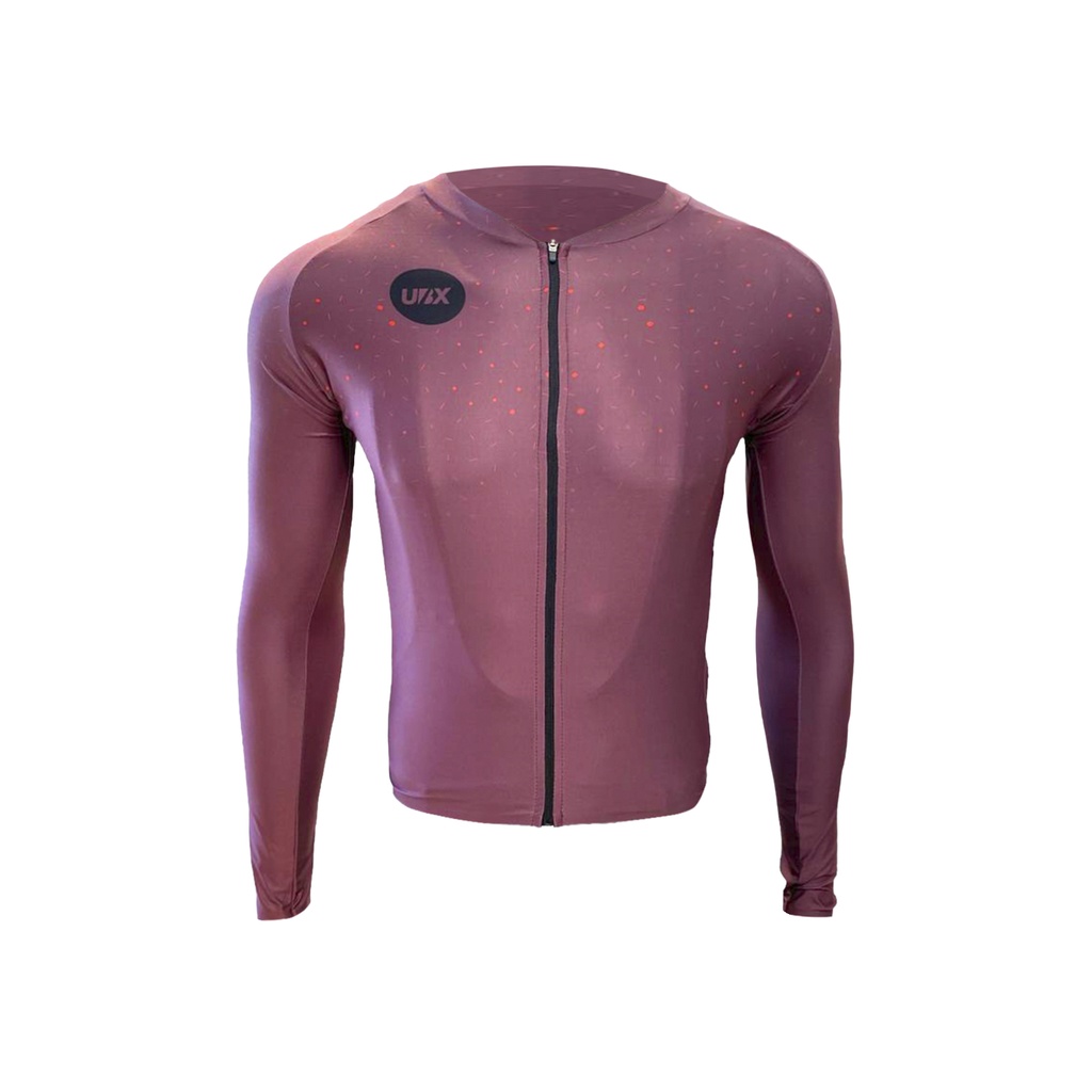 MAILLOT UBX CYCLING MICROTEXTURE MANGA LARGA VINOTINTO