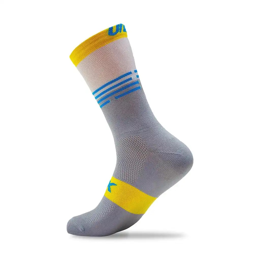 MEDIA UBX DISEÑOS AMARILLO/BLANCO/AZUL/GRIS UNISEX