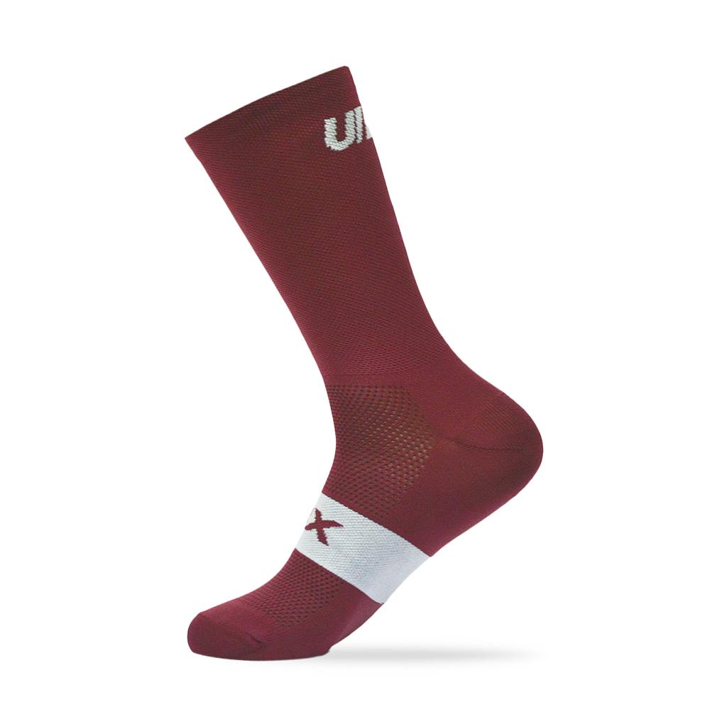 MEDIA UBX SOLIDO VINOTINTO/BLANCO UNISEX