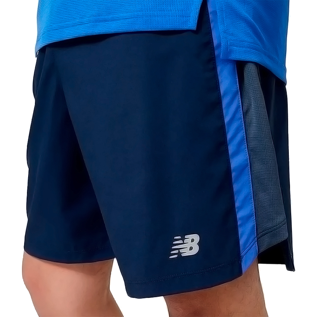 SHORT NEW BALANCE ACCELERATE PRINTED TRAINNING NAVY / BLUE GRAY