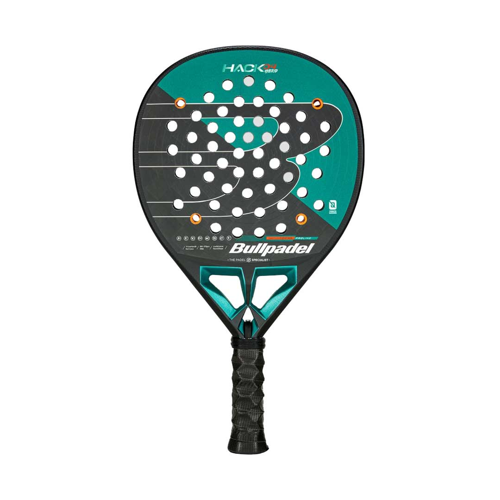 PALA DE PADEL BULLPADEL HACK 04 HYBRID GREEN / BLACK