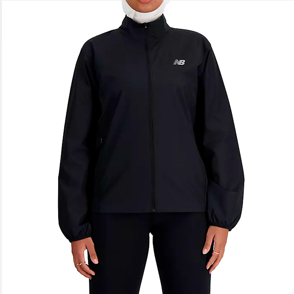 CHAQUETA NEW BALANCE ACTIVE WOVEN TRAINNING BLACK