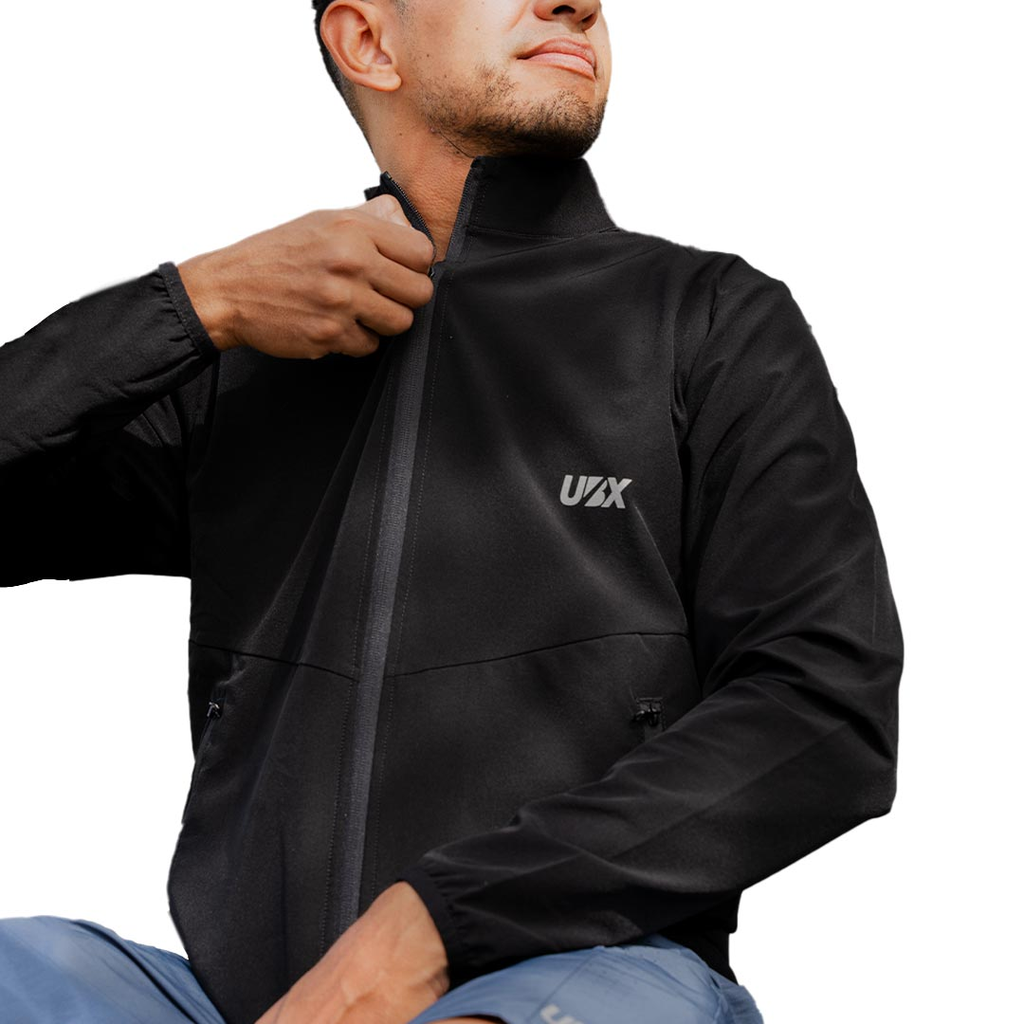 CHAQUETA UBX FITNESS CON CIERRE BLACK