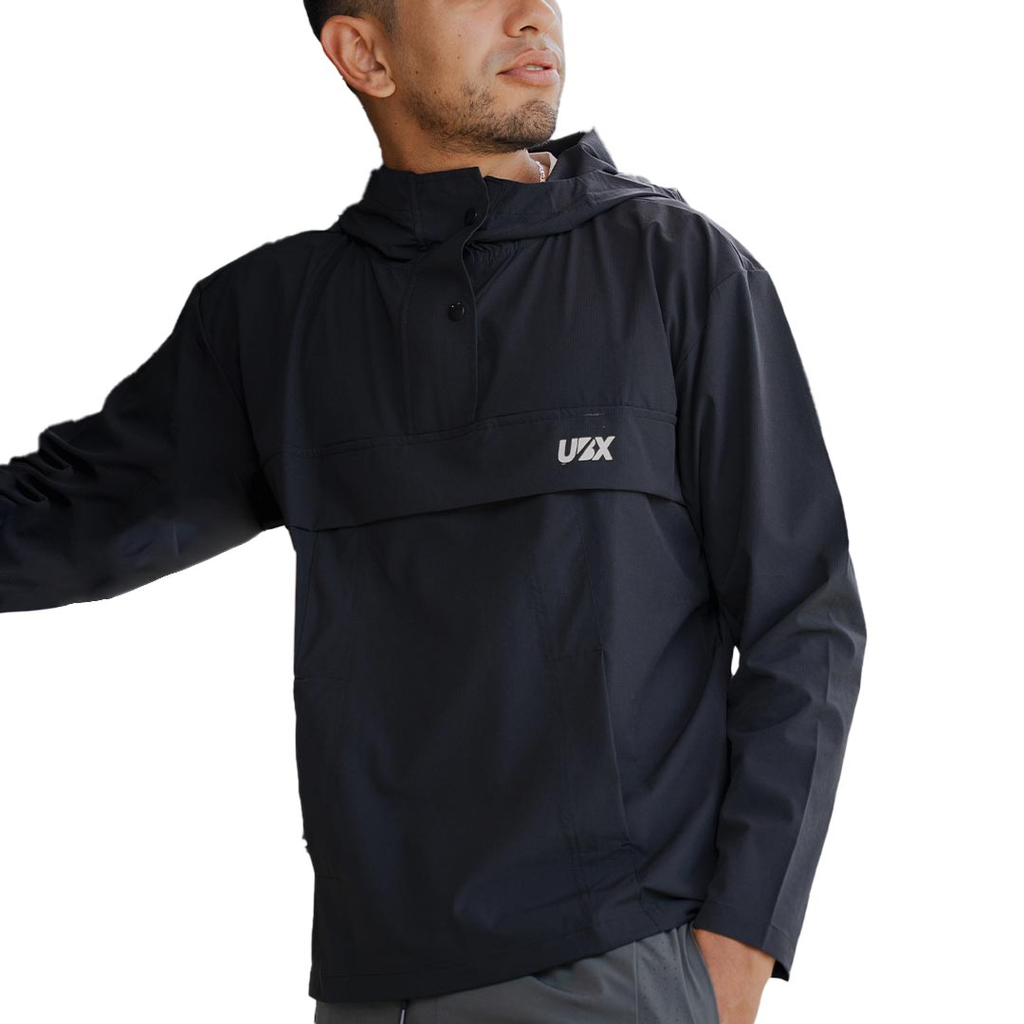 CHAQUETA UBX FITNESS MEDIO CIERRE BLACK