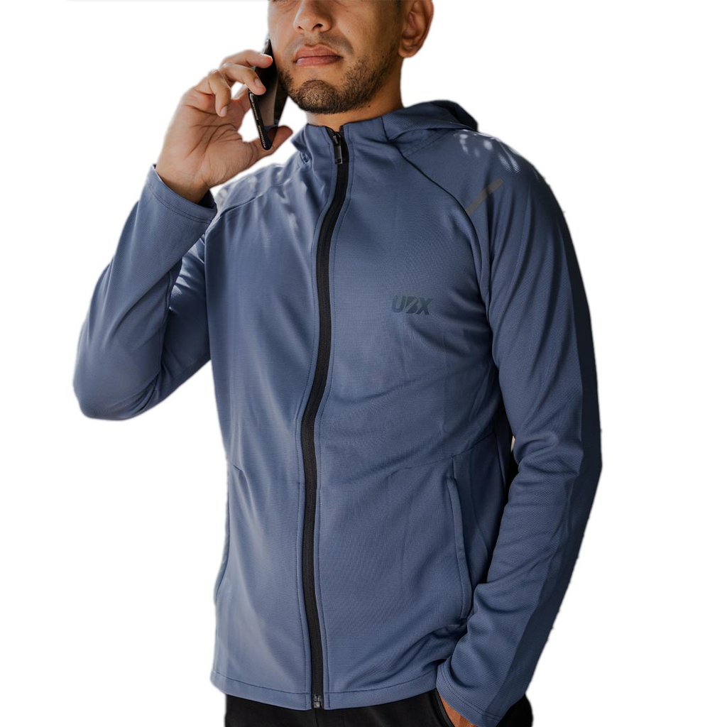 SUETER UBX FITNESS CON CAPUCHA LIGERO BLUE