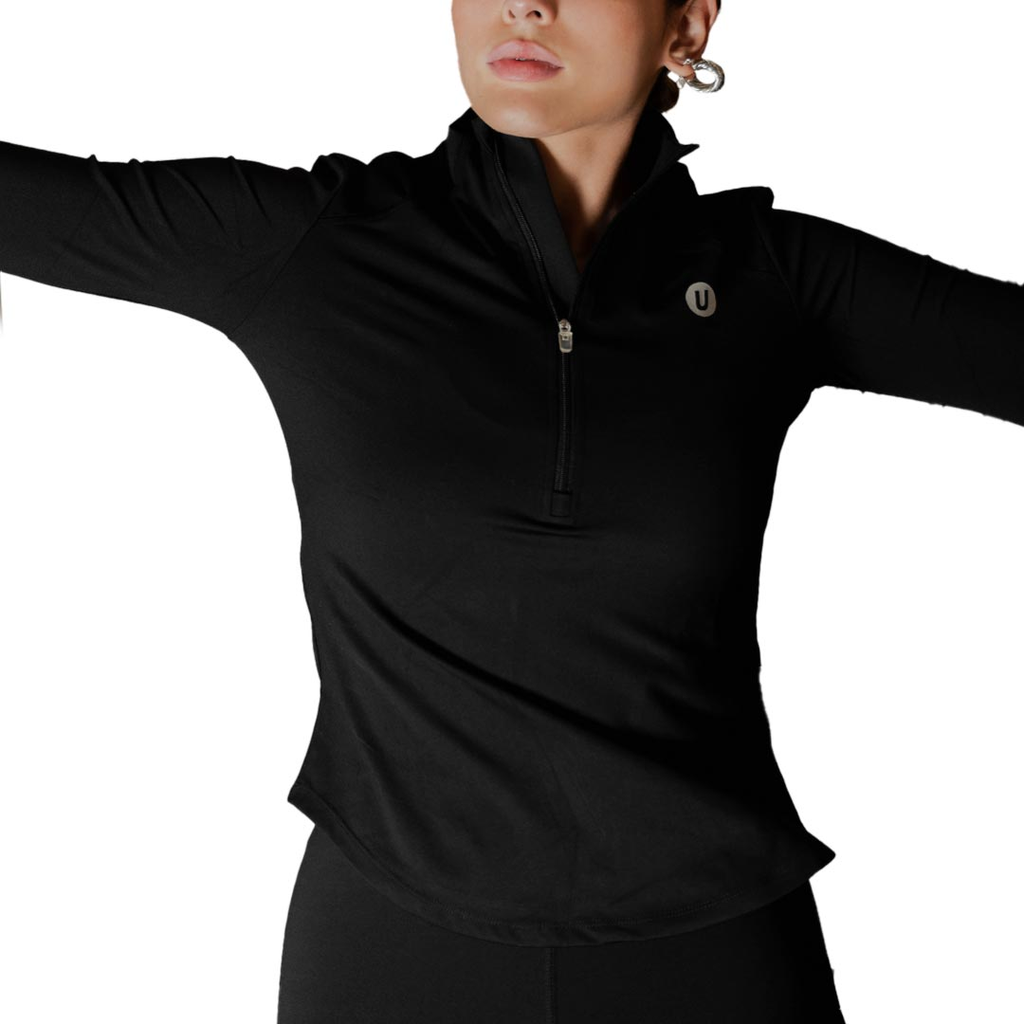 SUETER UBX FITNESS MEDIO CIERRE BLACK