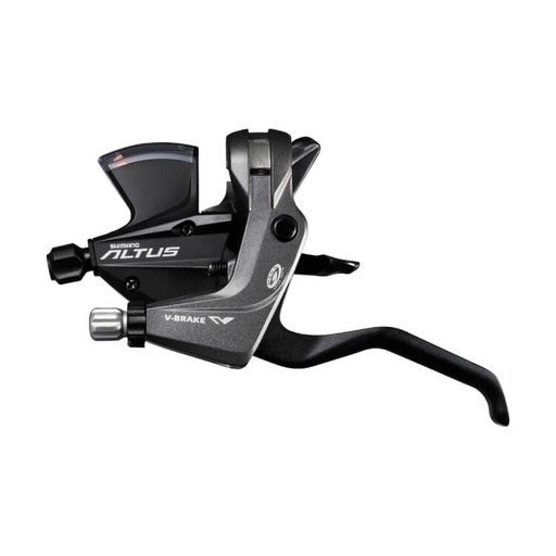 [ESTM370PAL] PALANCA DE CAMBIO Y FRENO INTEGRADA SHIMANO ST-M370-L ALTUS 3 x 9 V ALUMINIO INCLUYE GUAYA Y FORROS  EMPAQUE INDIVIDUAL.