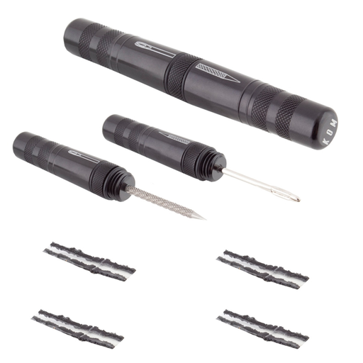 [TRT-BLACK] PARCHE KOM CYCLING TUBELESS TIRE REPAIR PLUG KIT ALY BLK