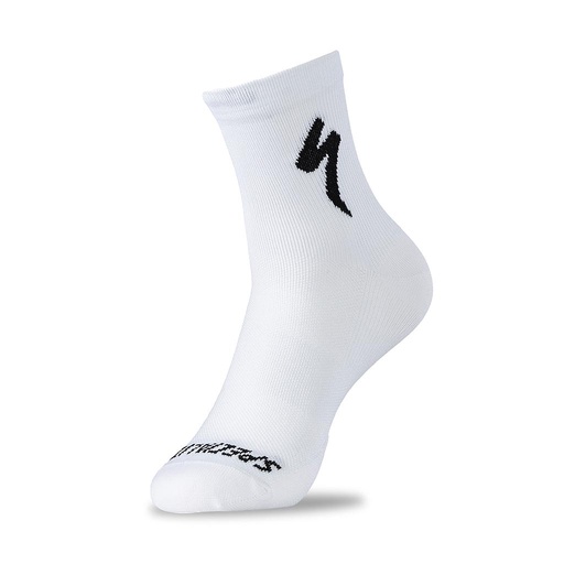 [64721-2752] MEDIA CICLISMO SPZ SOFT AIR MID LOGO SOCK WHT/BLK