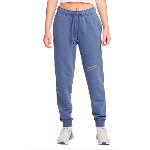 PANTALON NIKE W NSW CLUB FLC SHINE MR PANT TRAINNING BLUE