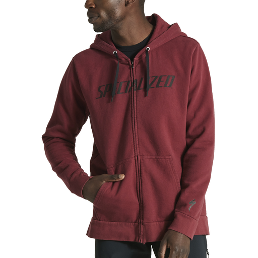 [64622-6214] HODDIE SPZ LEGACY WORDMARK ZIP-UP HOODIE MRN
