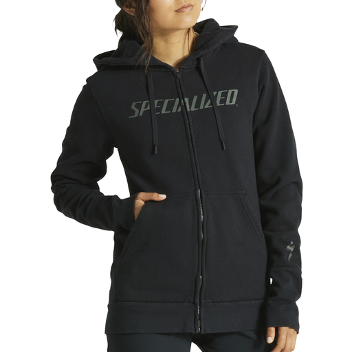 [64622-6303] HODDIE SPZ LEGACY WORDMARK ZIP-UP HOODIE BLK