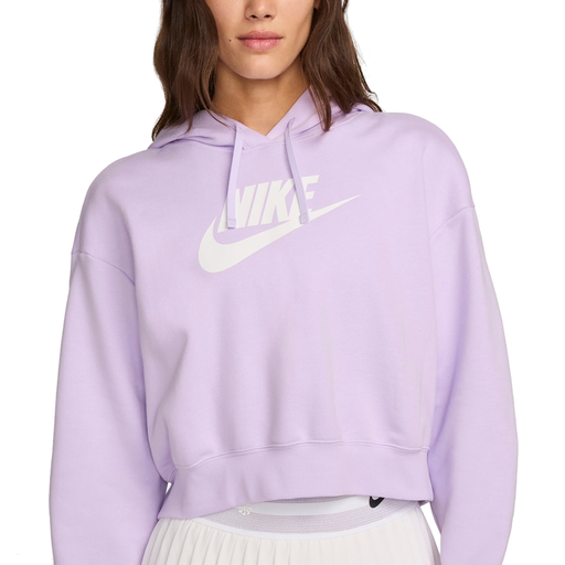 SUETER NIKE CLUB FLC GX CROP HDY TRAINNING WHITE