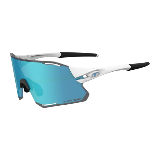 [1760101225] LENTE TIFOSI RAIL RACE, MATTE WHITE CLARION BLUE/CLEAR